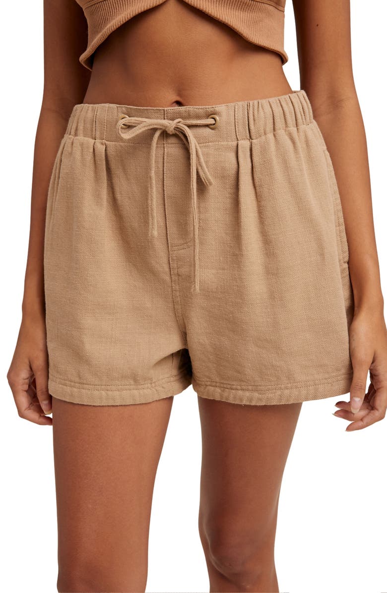 WISHLIST Twill Shorts, Main, color, Mocha