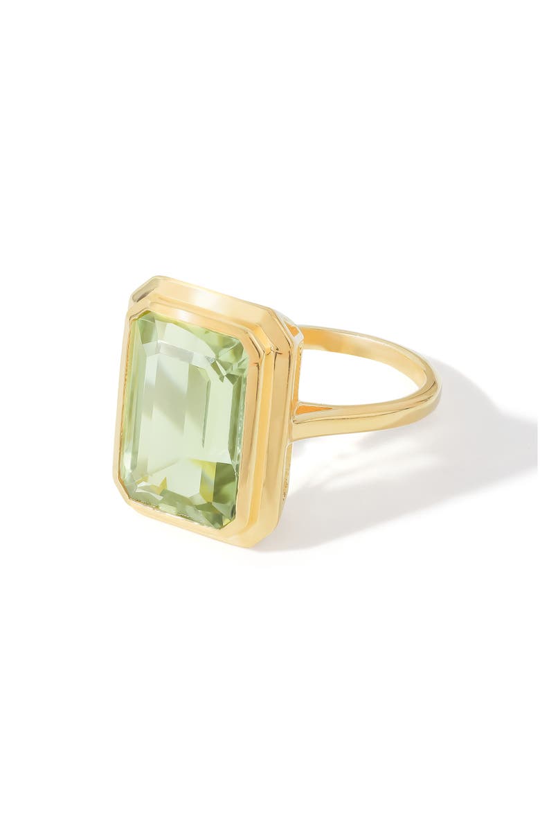 YS GEMS Elongated Cushion Cut Amethyst Ring, Alternate, color, Green