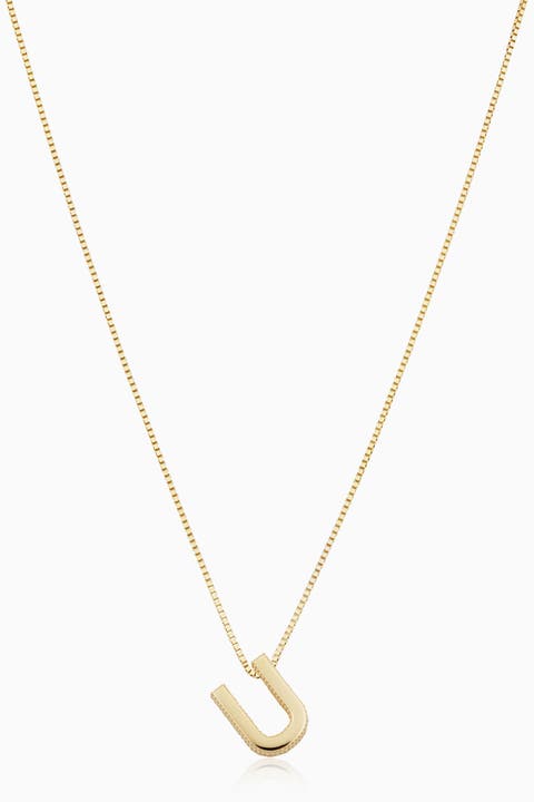 14K Gold Love Letter Initial Necklace
