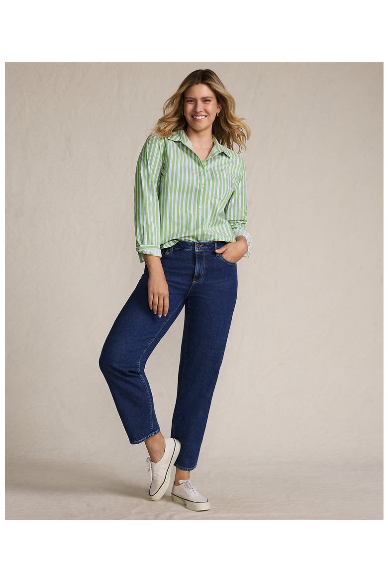 Soft Denim Mid Rise Relaxed Straight Crop Jeans, Alternate, color, Crawford Wash