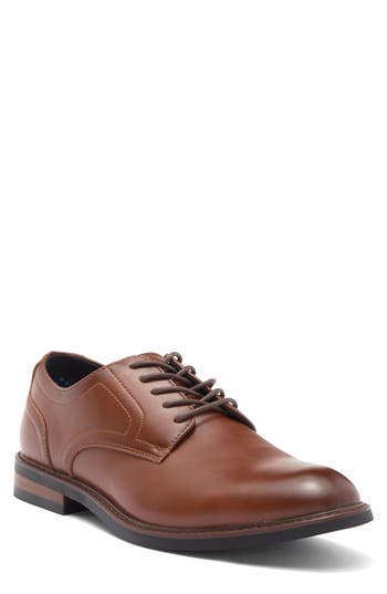 Steve Madden Plain Toe Derby In Cognac