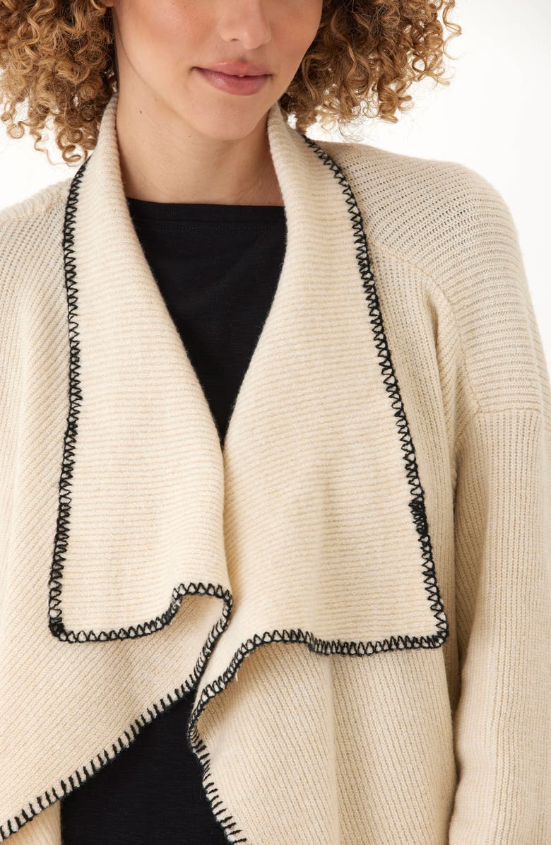 Threads 4 Thought Esme Cozy Blanket Stitch Waterfall Cardigan, Alternate, color, Tapioca