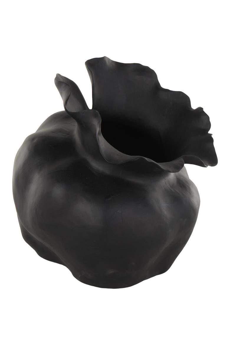 Abstract Ceramic Vase, Main, color, BLACK