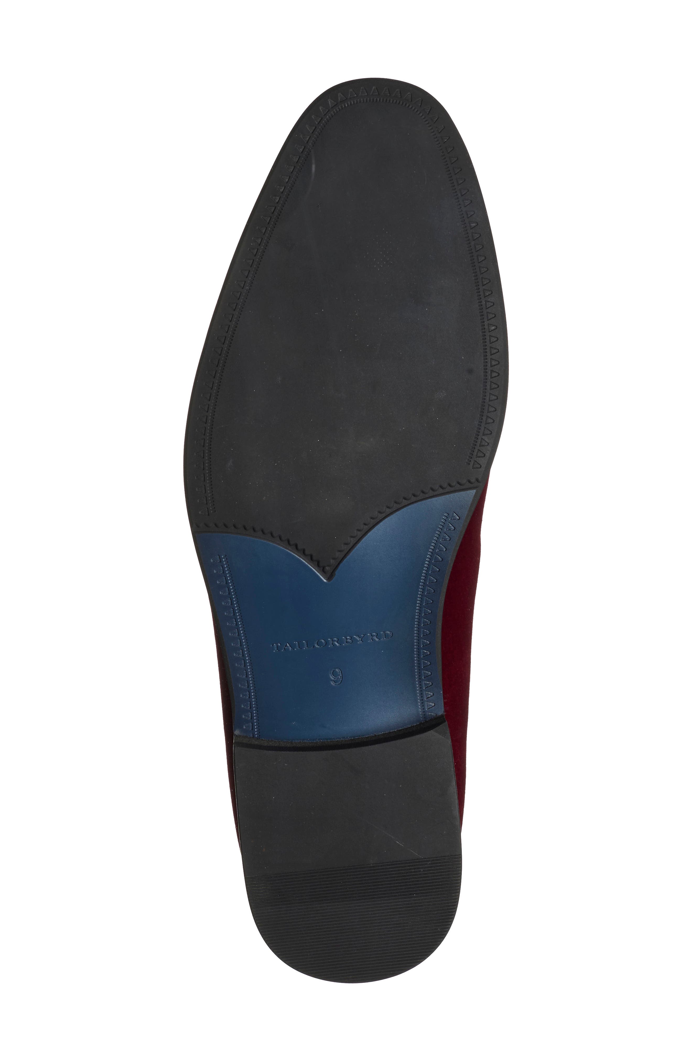 Martin Velvet Loafer, Alternate, color, BORDEAUX