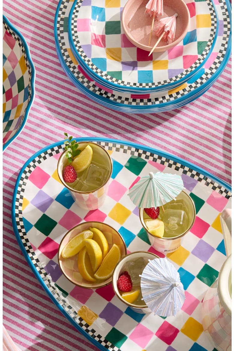 Jamboree Oval Melamine Platter, Alternate, color, BLUE MULTI