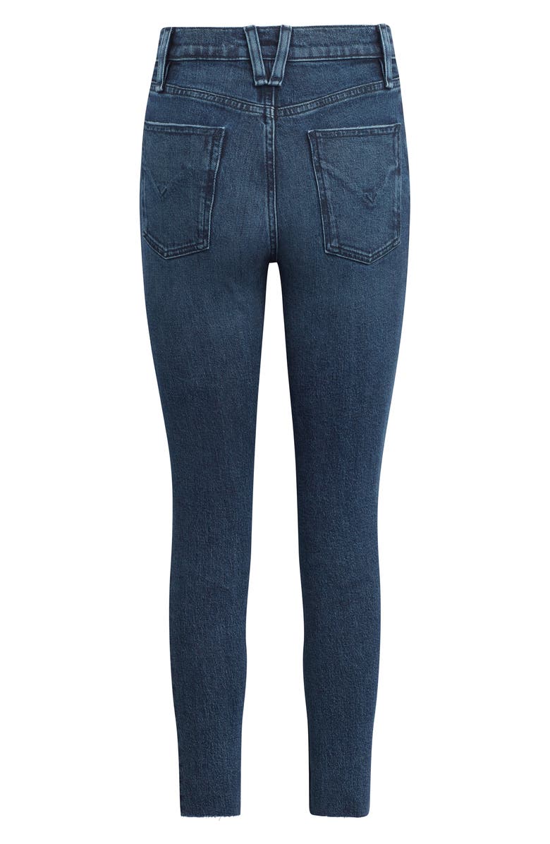 Hudson Jeans Harlow Ultrahigh Waist Raw Hem Ankle Cigarette Jeans, Alternate, color, Lakeside