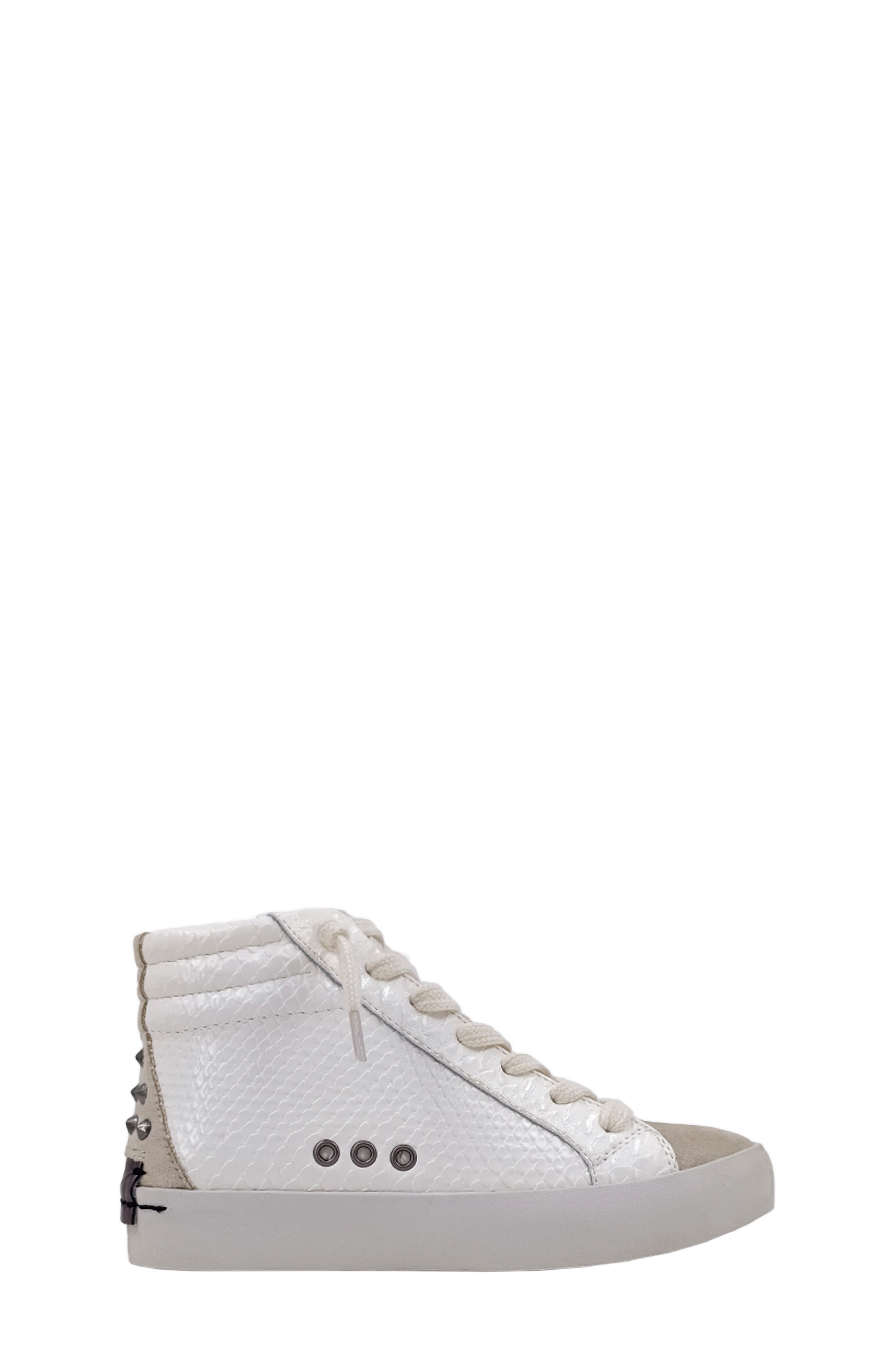 SHUSHOP Kids' Reese Studded High Top Sneaker, Alternate, color, Bone Snake