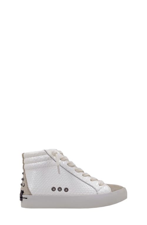 Shushop Kids' Reese Studded High Top Sneaker In White