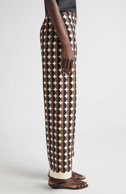 Oscar De La Renta Geo Print Straight Leg Pants