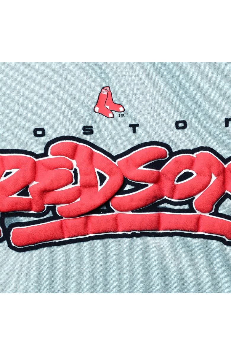 THE WILD COLLECTIVE Women's The Wild Collective Light Blue Boston Red Sox Open Back Twist-Tie Tank Top, Alternate, color, Blue