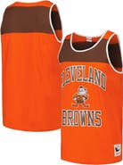 Mitchell & Ness Men's Mitchell & Ness Orange/Brown Cleveland Browns  Heritage Colorblock Tank Top