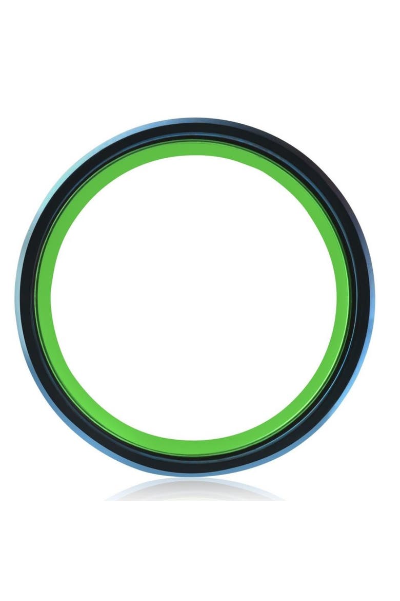 Men's Brushed Blue Tungsten Green Aluminum Ring 6mm Wedding Band, Alternate, color, Tungsten