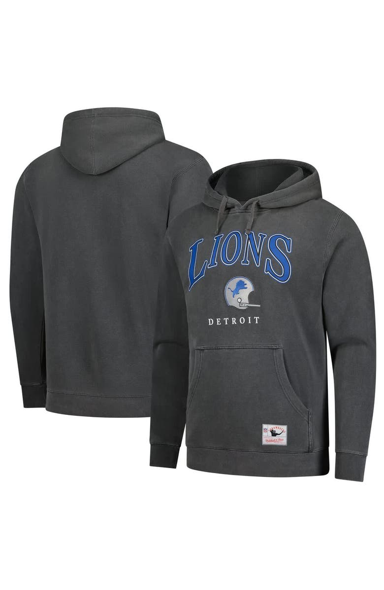 Mitchell & Ness Gray Detroit Lions Slot Pullover Hoodie, Main, color, Gray