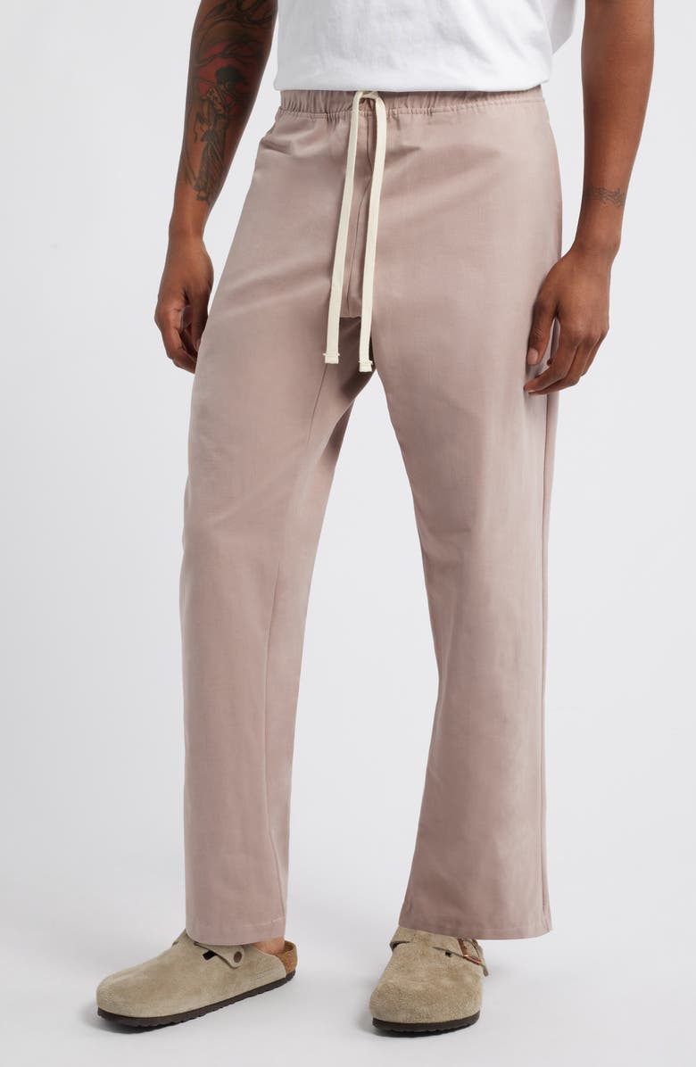 STANDARD ISSUE PD Cotton Blend Drawstring Slacker Pants, Main, color, Antler