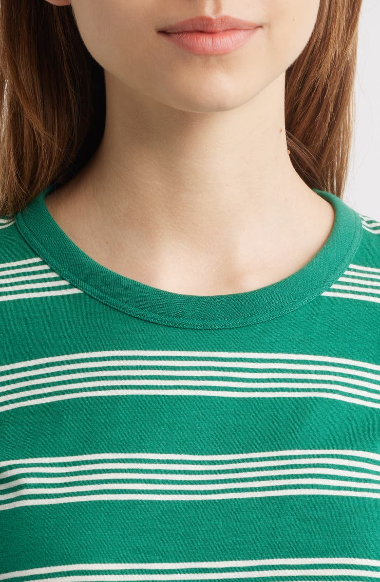rag & bone The Slub Stripe T-Shirt, Alternate, color, Green Multi