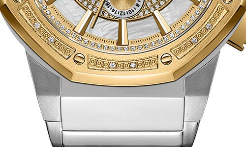 Jbw Saxon Diamond Two-tone Stainless Steel Watch, 44mm In Metallic