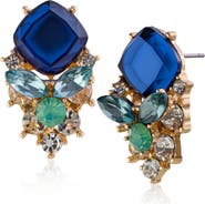 JARDIN Cushion Crystal Drop Earrings