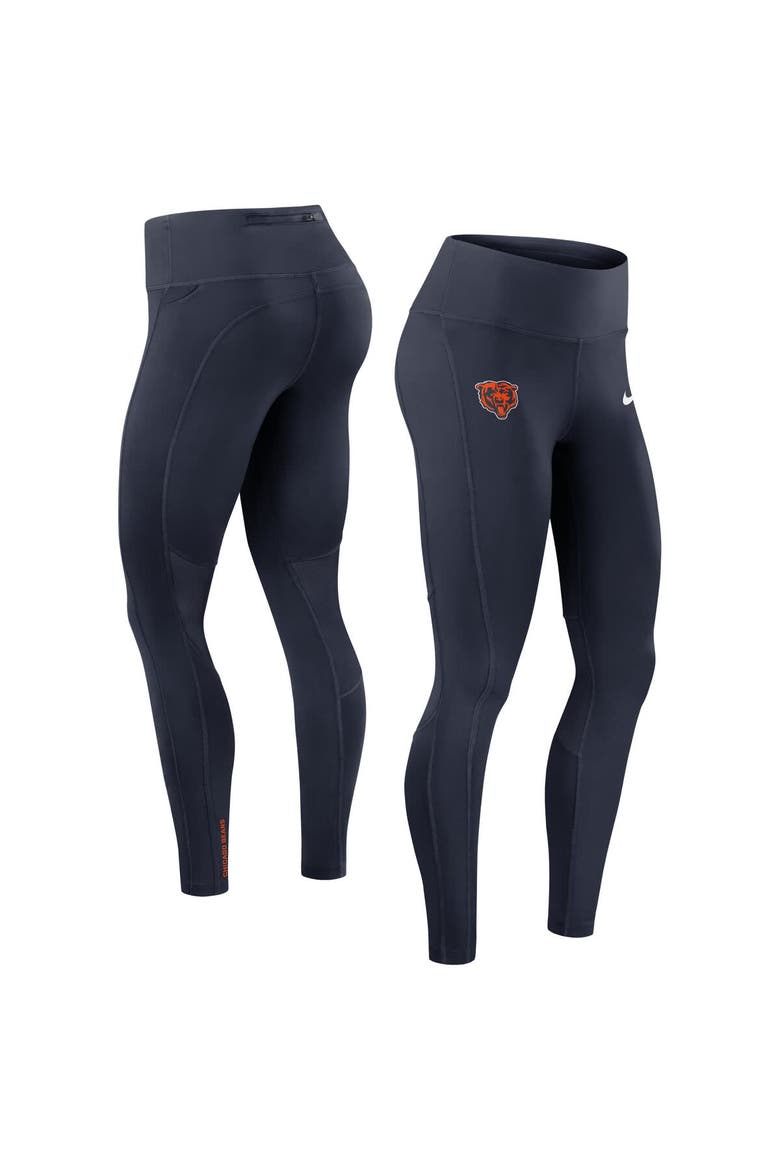 Women's Nike Navy Chicago Bears Primetime Epic Fast Performance Leggings, Main, color, Navy