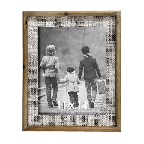 Wood 18 in. Brown 11x14 Photo Frame