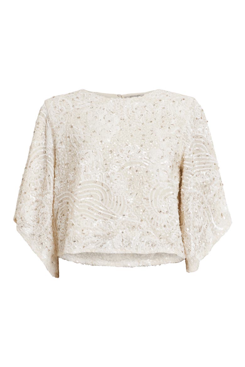Ivy Bead & Sequin Top, Alternate, color, ECRU WHITE