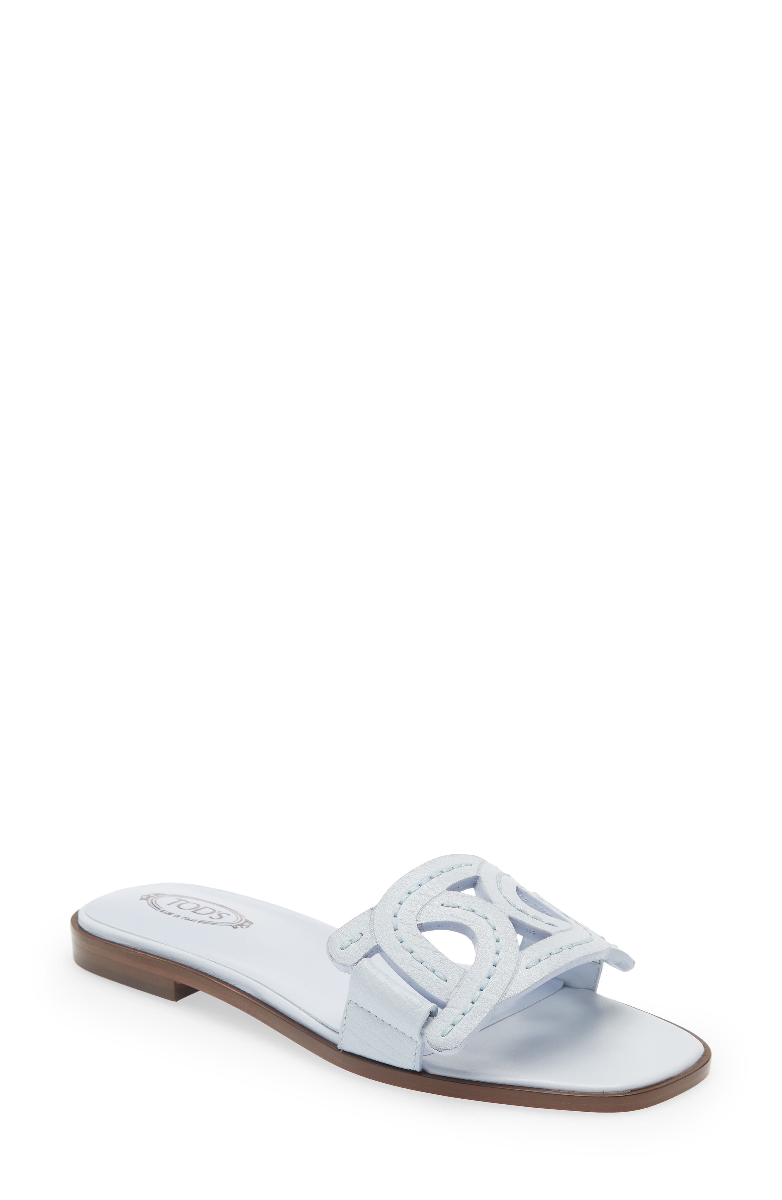 Kate Chain Strap Slide Sandal, Main, color, LIGHT BLUE