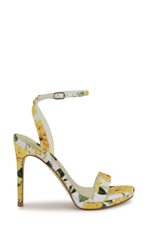 Nine West Loola Ankle Strap Sandal In Yellow