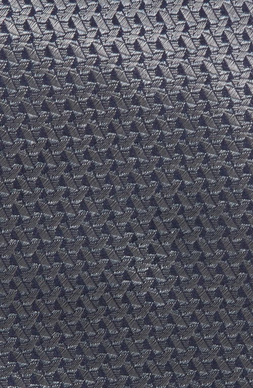 Canali Neat Silk Tie In Gray
