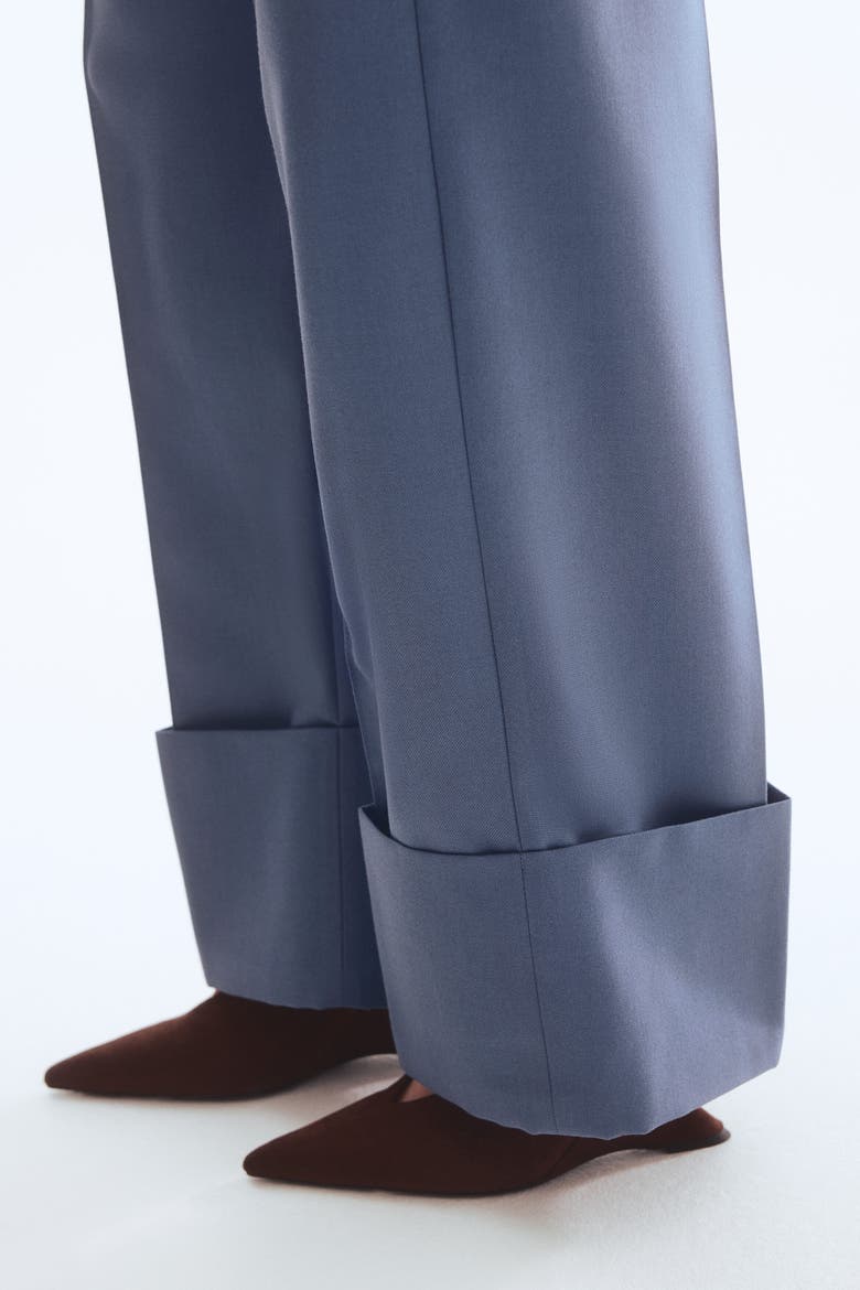 Tailored Twill Trousers, Alternate, color, Dusty blue