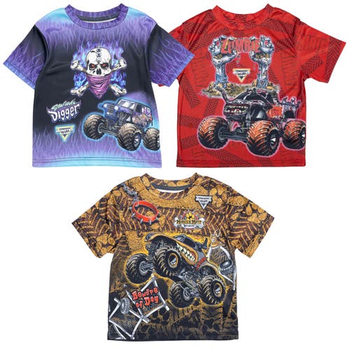 Monster Jam 3-pack T-shirts In Multi
