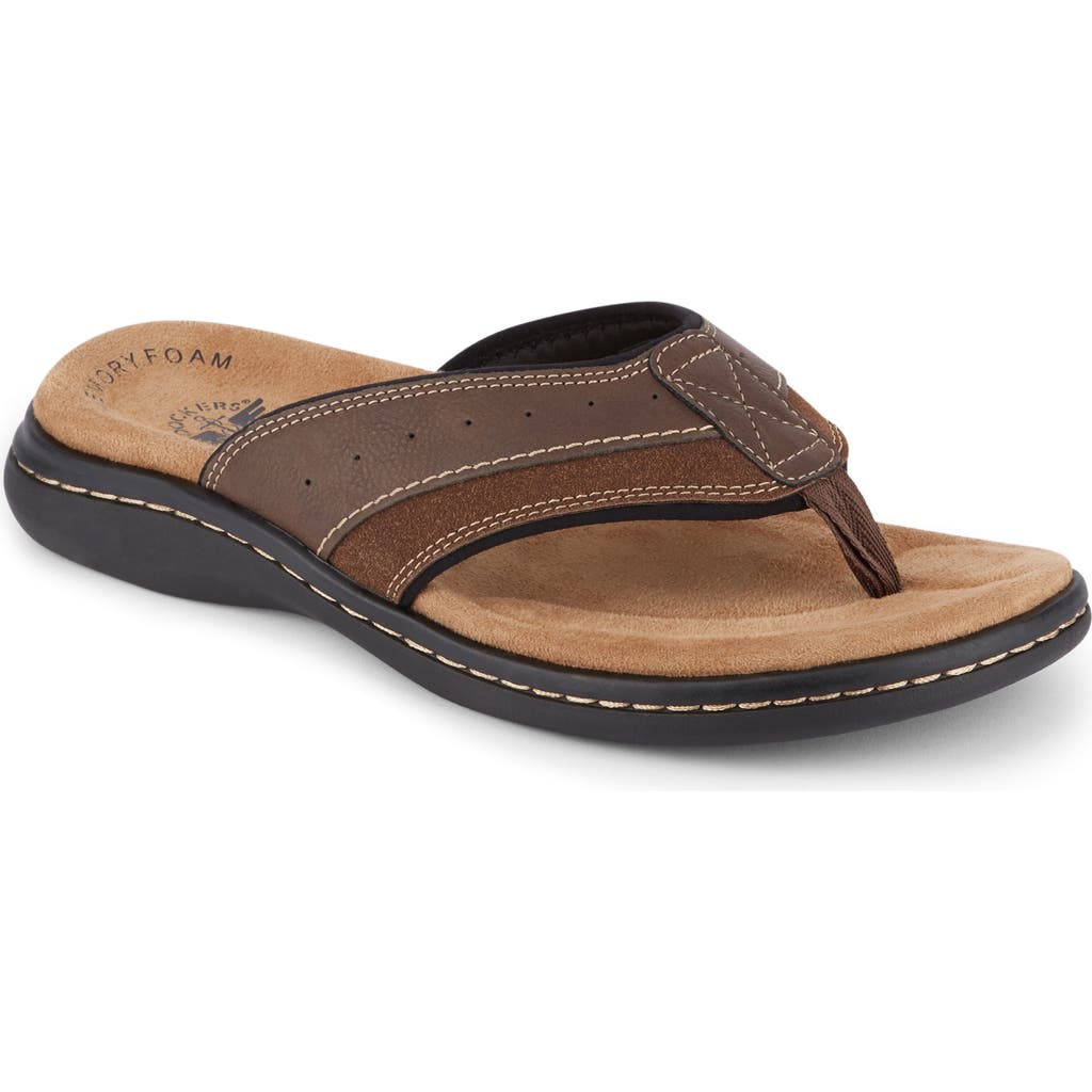 Dockers Mens Laguna Casual Flip-flop Sandal Shoe In Briar