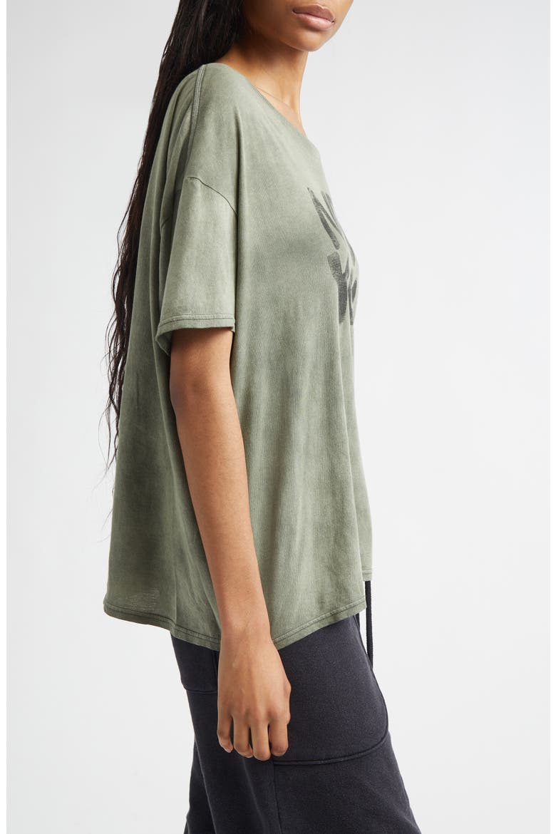 Relaxed Fit NY Cotton & Cashmere Graphic T-Shirt, Alternate, color, OLIVE