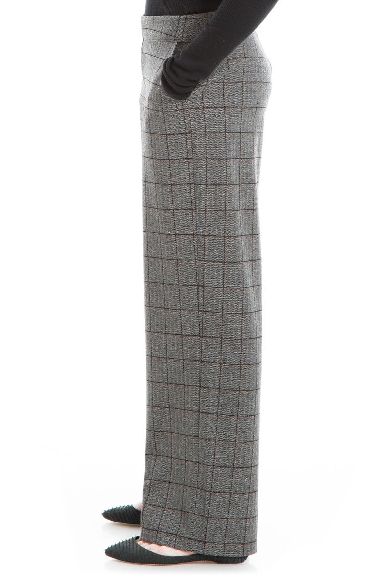 Double Knit Wide Leg Pants, Alternate, color, GREY/ BLACK WINDOW PANE