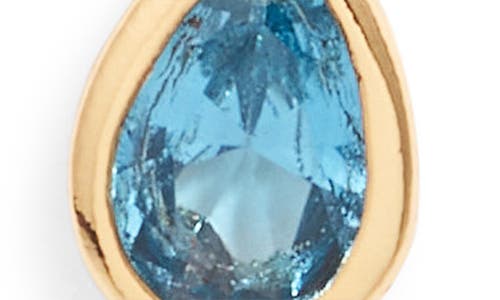 Set & Stones Teardrop Birthstone Pendant Necklace In Gold/december