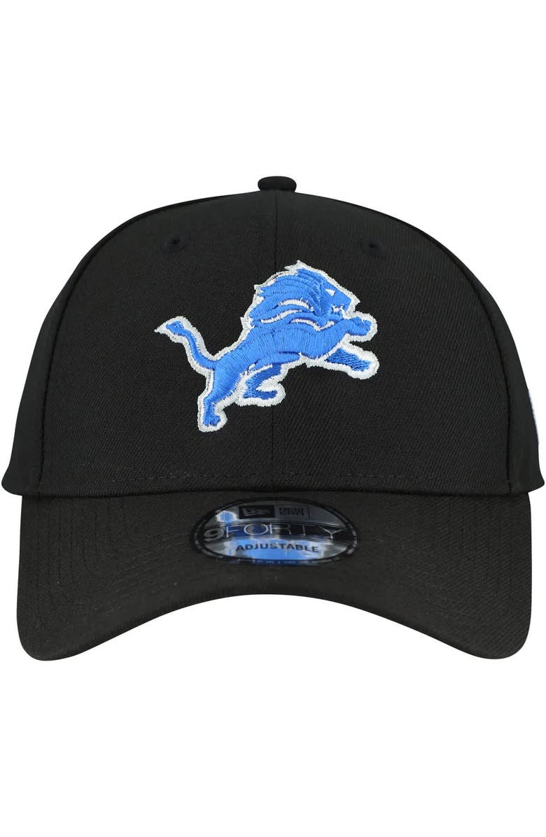 New Era Men's New Era Black Detroit Lions Primary Logo 9FORTY Adjustable Hat, Alternate, color, 