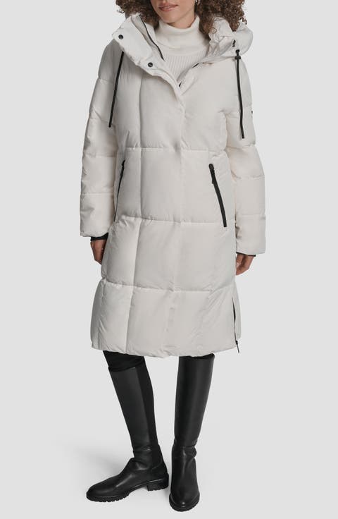 Box Quilted Longline Puffer Coat