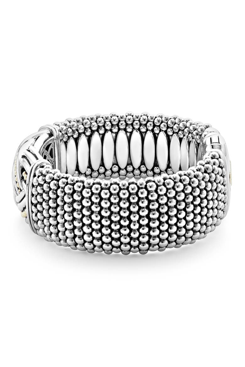 Torsade Wide Rope Bracelet, Alternate, color, SILVER/ GOLD