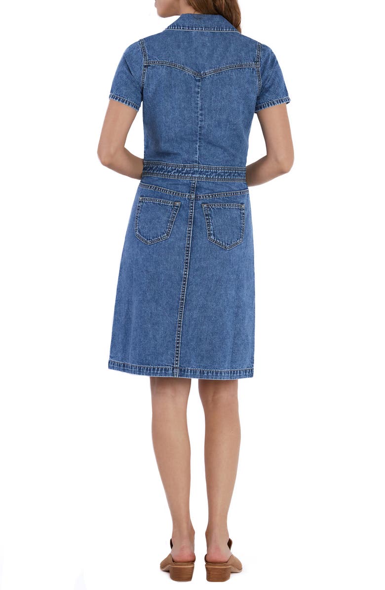 Wash Lab Denim Norma Retro Denim Shirtdress, Alternate, color, 