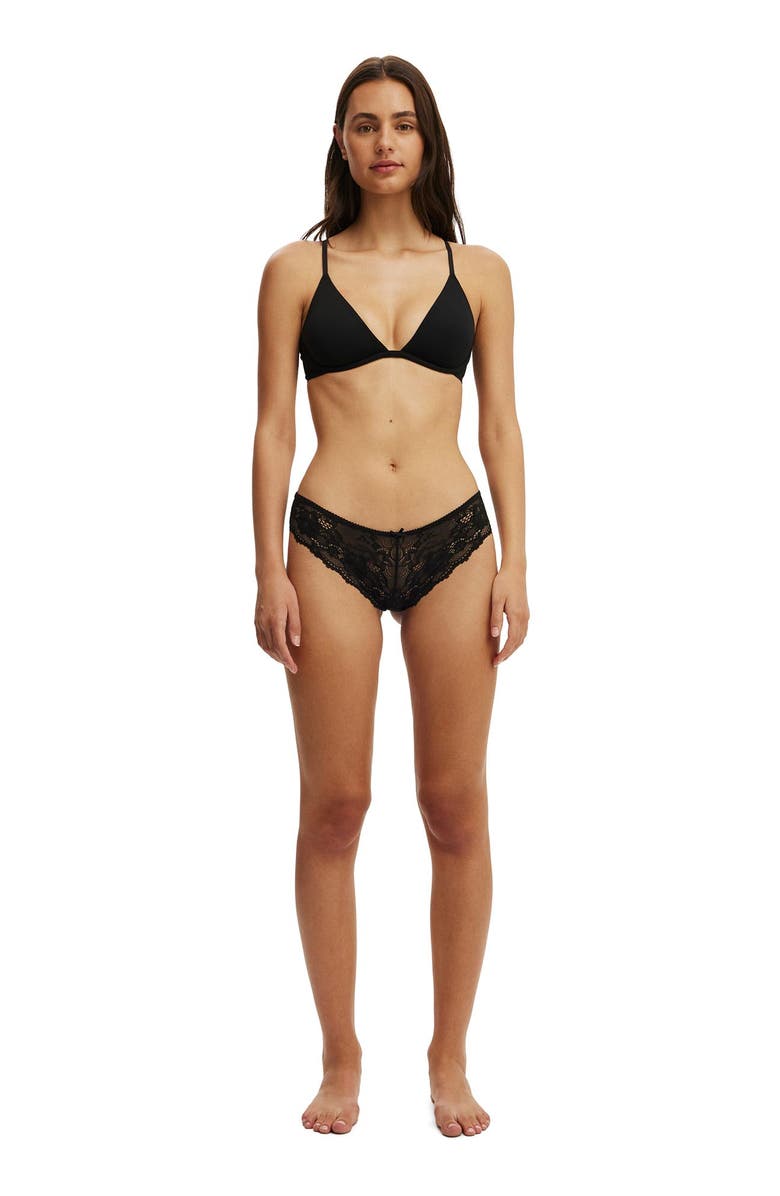 COTTON ON BODY Women's Body Bestee Plunge Bra, Alternate, color, Black