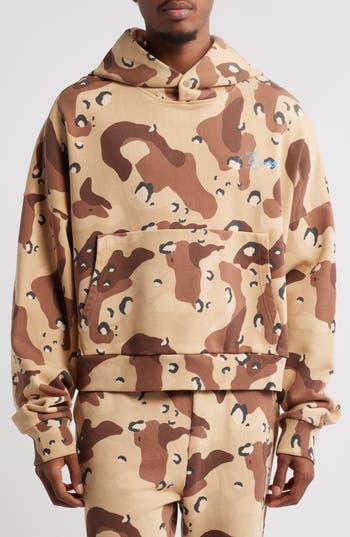 Elwood Rectangle Hoodie In Brown