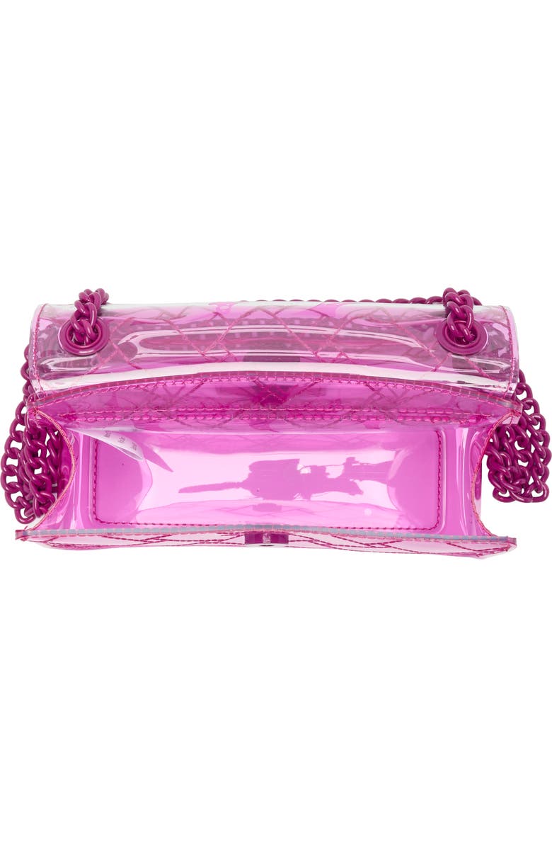 Kurt Geiger London Mini Kensington Vinyl Convertible Clear Crossbody Bag, Alternate, color, Pink
