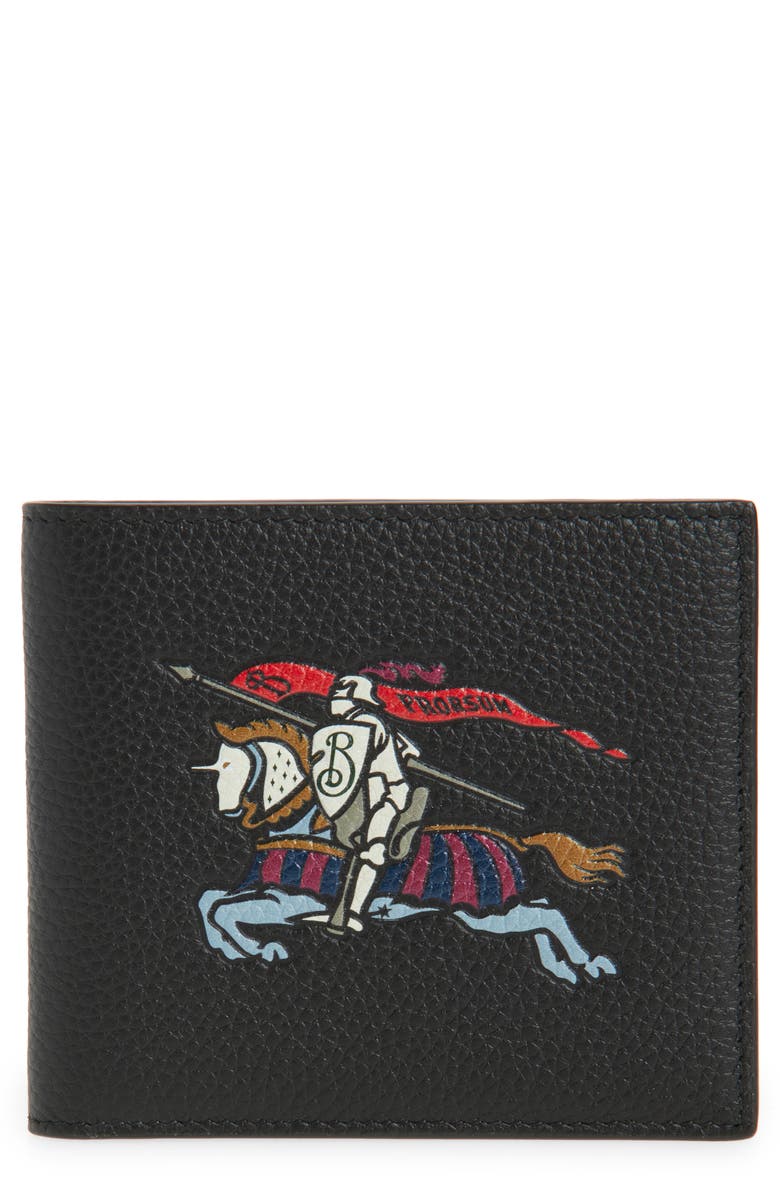 Burberry EKD Leather Bifold Wallet, Main, color, Black