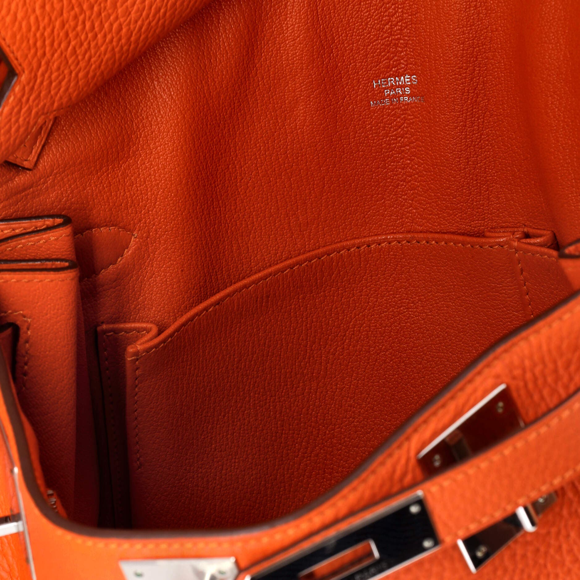 Pre-Owned Hermes Jypsiere Bag Clemence 28, Alternate, color, Feu