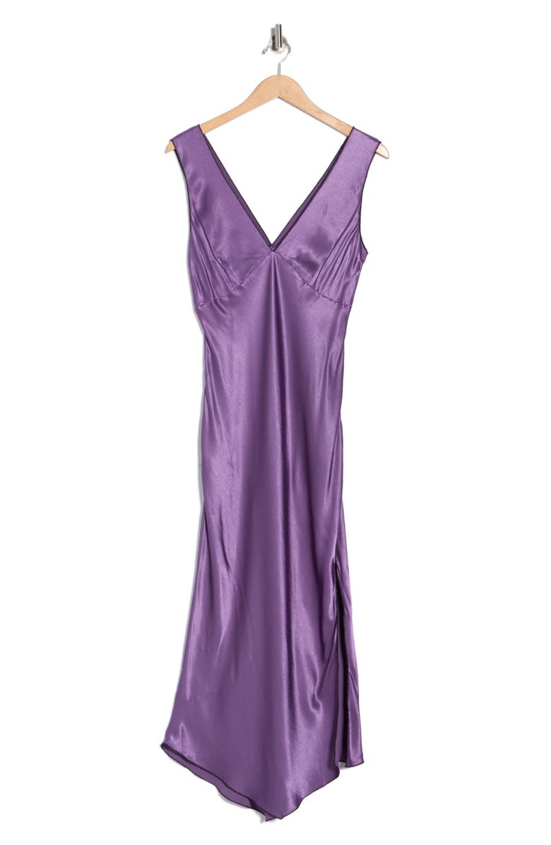 Rails Monique Empire Waist Satin Midi Dress, Alternate, color, Amethyst