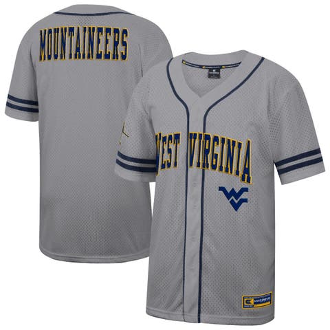 Men's Colosseum Gray West Virginia Mountaineers Free Spirited Baseball Jersey