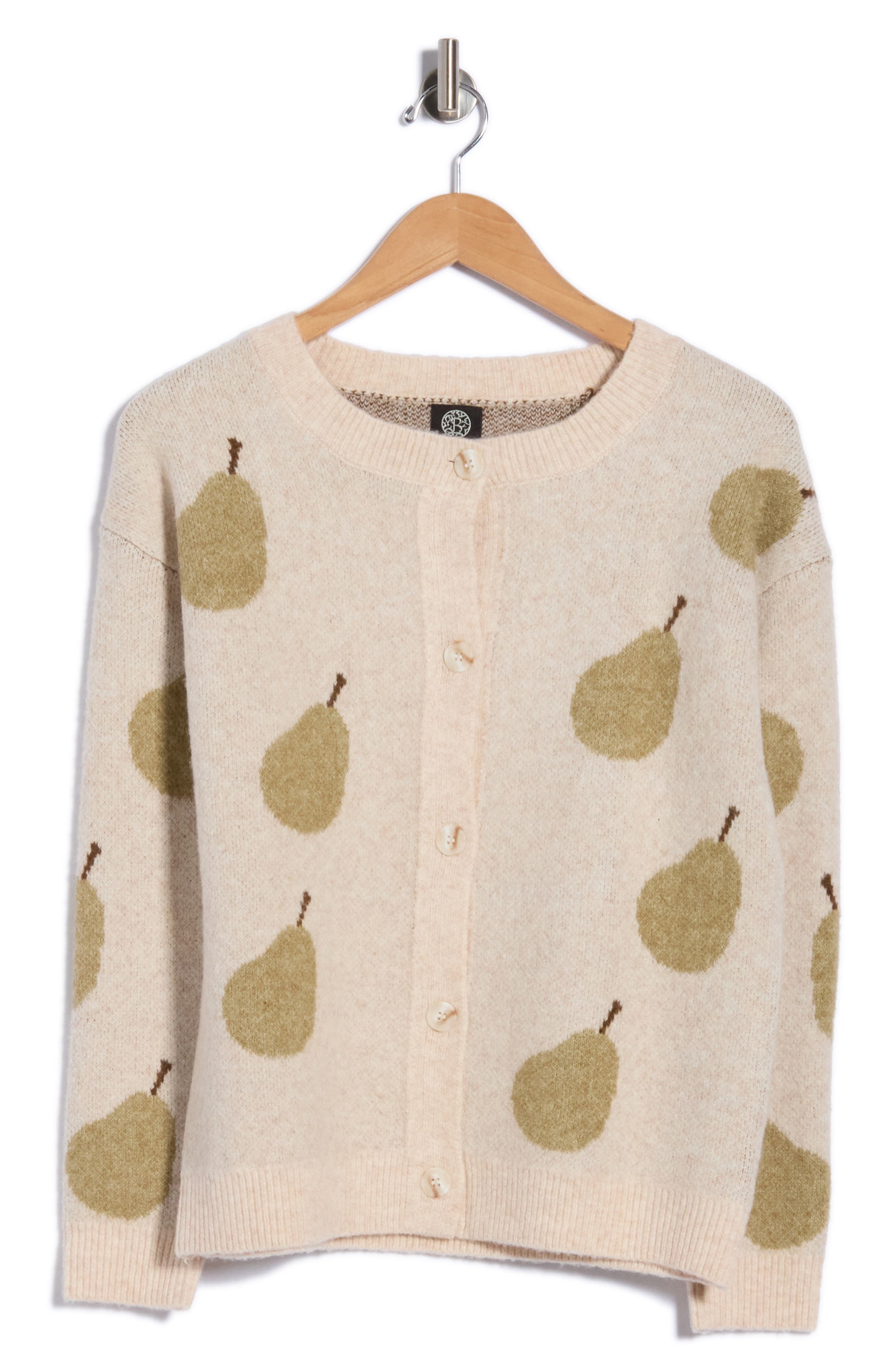 Pear Jacquard Cardigan