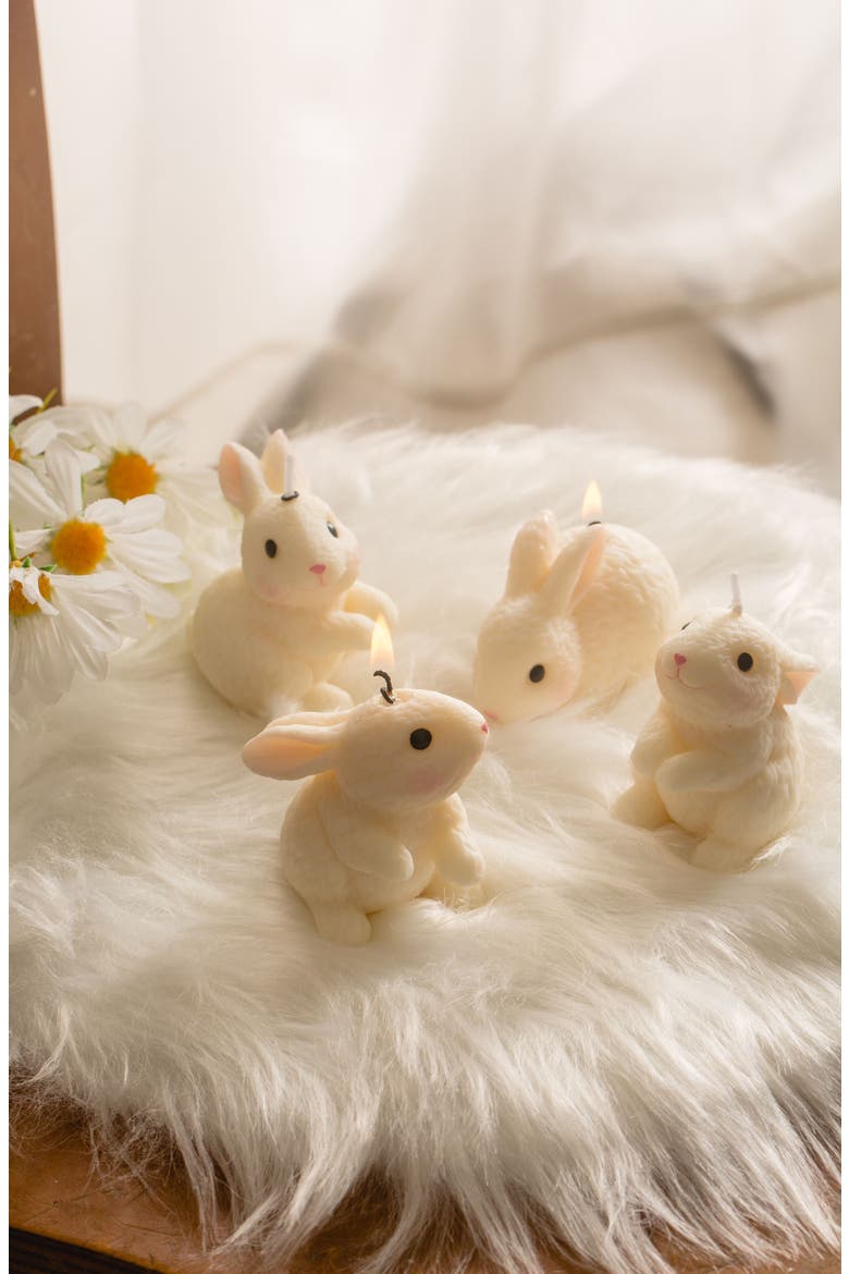 Blushing Bunny Candle, Alternate, color, Looking Up