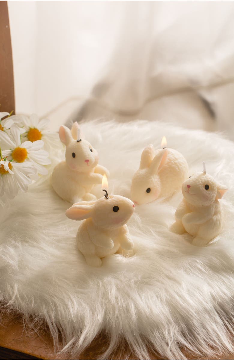 Southlake gifts Blushing Bunny Candle, Alternate, color, Looking Up