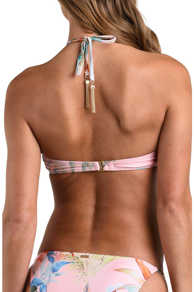 Colorful Palm Underwire Bikini Top, Alternate, color, PINK MULTI