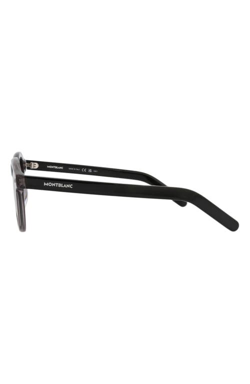 Montblanc 49mm Round Sunglasses
