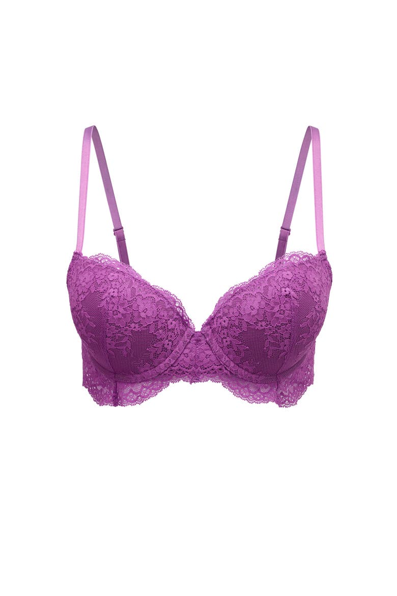 Olisa Push Up Demi Bra, Alternate, color, Dark purple